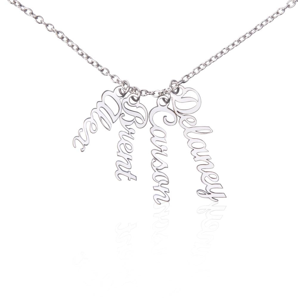 PERSONALIZED VERTICAL MULTI NAME NECKLACE