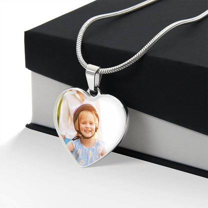 PERSONALIZED HEART NECKLACE WITH ENGRAVING