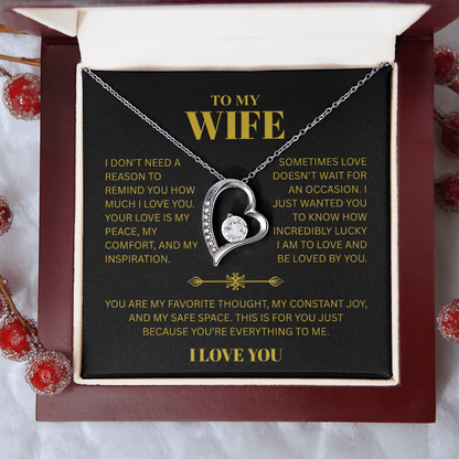 TO MY WIFE | I LOVE YOU | FOREVER LOVE NECKLACE