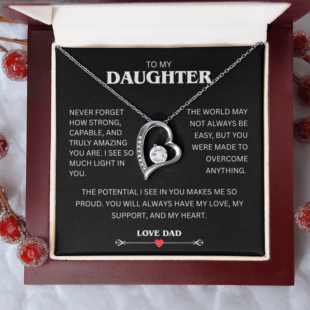 TO MY DAUGHTER | LOVE DAD | FOREVER LOVE NECKLACE