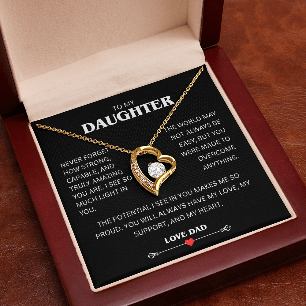 TO MY DAUGHTER | LOVE DAD | FOREVER LOVE NECKLACE