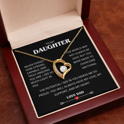 TO MY DAUGHTER | LOVE DAD | FOREVER LOVE NECKLACE
