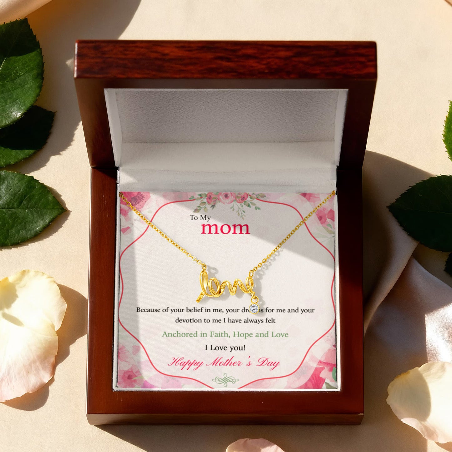 TO MY MOM | HAPPY MOTHER'S DAY | SCRIPTED LOVE NECKLACE