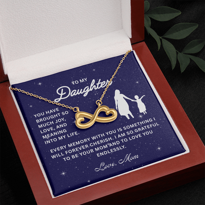 TO MY DAUGHTER | LOVE MOM | ENDLESS LOVE NECKLACE