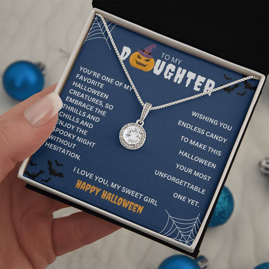 TO MY DAUGHTER | HAPPY HALLOWEEN PUMPKIN | ETERNAL HOPE NECKLACE