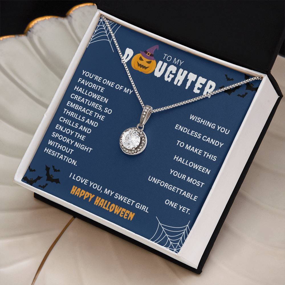 TO MY DAUGHTER | HAPPY HALLOWEEN PUMPKIN | ETERNAL HOPE NECKLACE