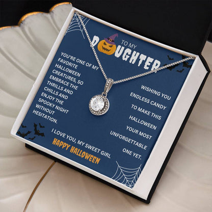 TO MY DAUGHTER | HAPPY HALLOWEEN PUMPKIN | ETERNAL HOPE NECKLACE