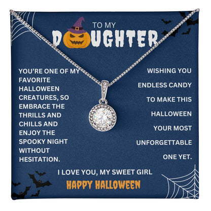 TO MY DAUGHTER | HAPPY HALLOWEEN PUMPKIN | ETERNAL HOPE NECKLACE
