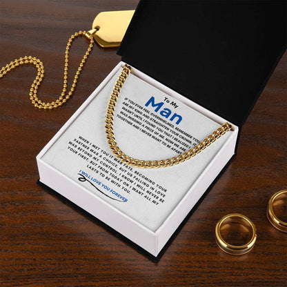 TO MY MAN | YOUR MY KING | CUBAN LINK CHAIN