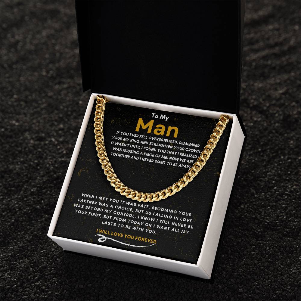 TO MY MAN | YOUR MY KING | CUBAN LINK CHAIN