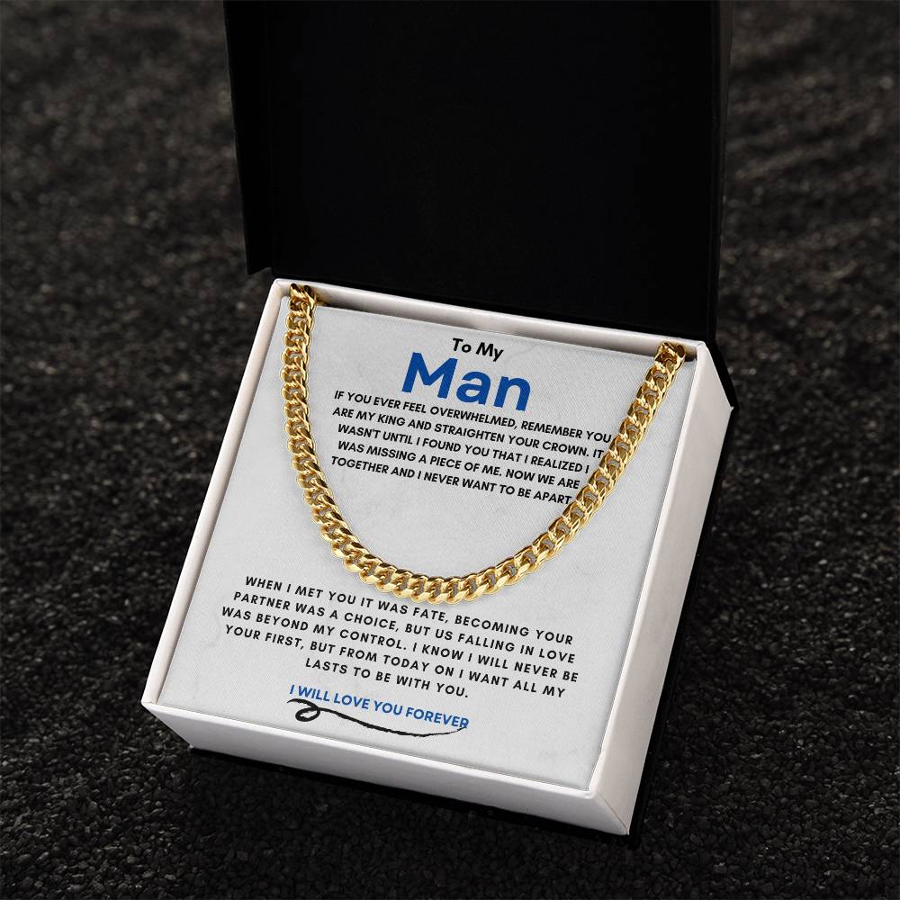 TO MY MAN | YOUR MY KING | CUBAN LINK CHAIN