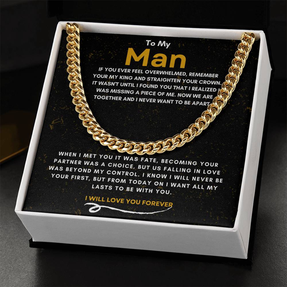 TO MY MAN | YOUR MY KING | CUBAN LINK CHAIN