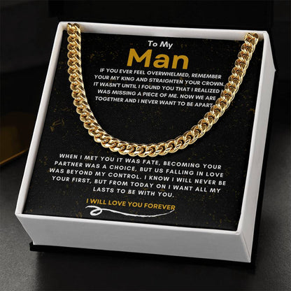 TO MY MAN | YOUR MY KING | CUBAN LINK CHAIN