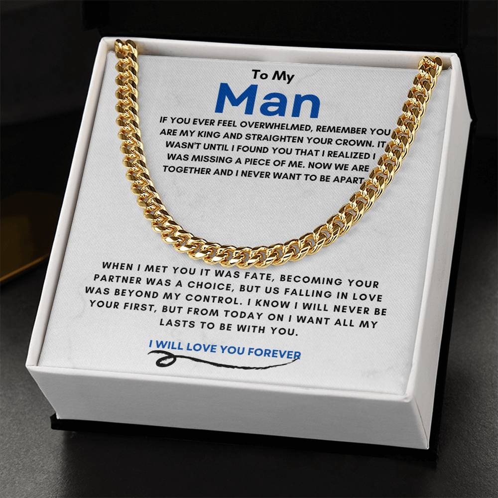 TO MY MAN | YOUR MY KING | CUBAN LINK CHAIN