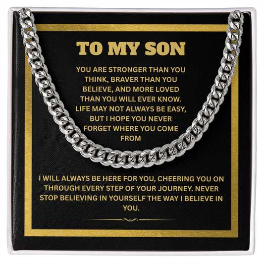 TO MY SON | CUBAN LINK CHAIN