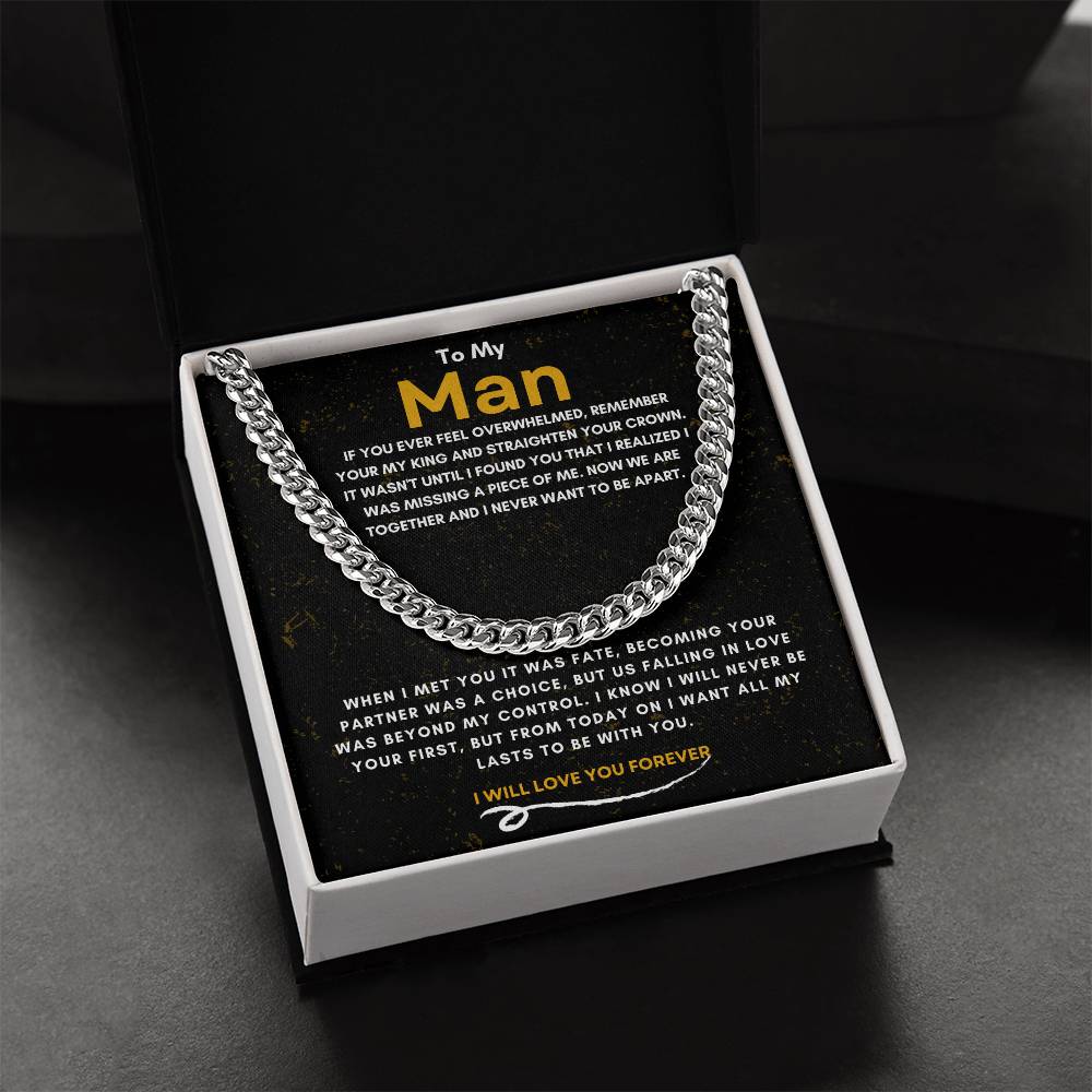 TO MY MAN | YOUR MY KING | CUBAN LINK CHAIN