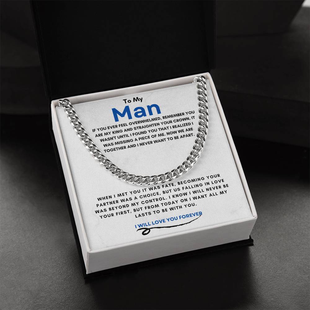 TO MY MAN | YOUR MY KING | CUBAN LINK CHAIN