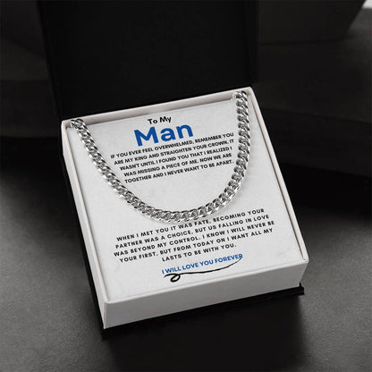 TO MY MAN | YOUR MY KING | CUBAN LINK CHAIN