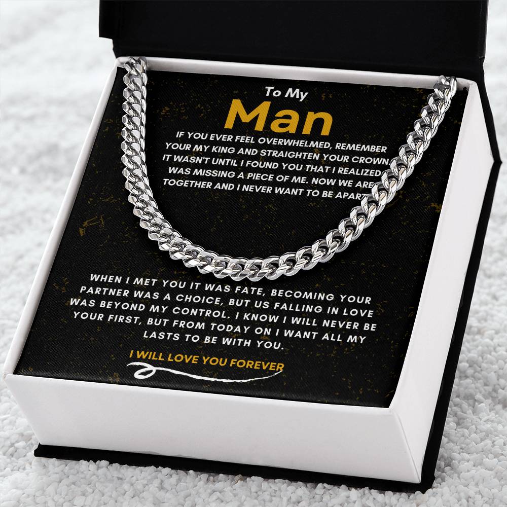 TO MY MAN | YOUR MY KING | CUBAN LINK CHAIN