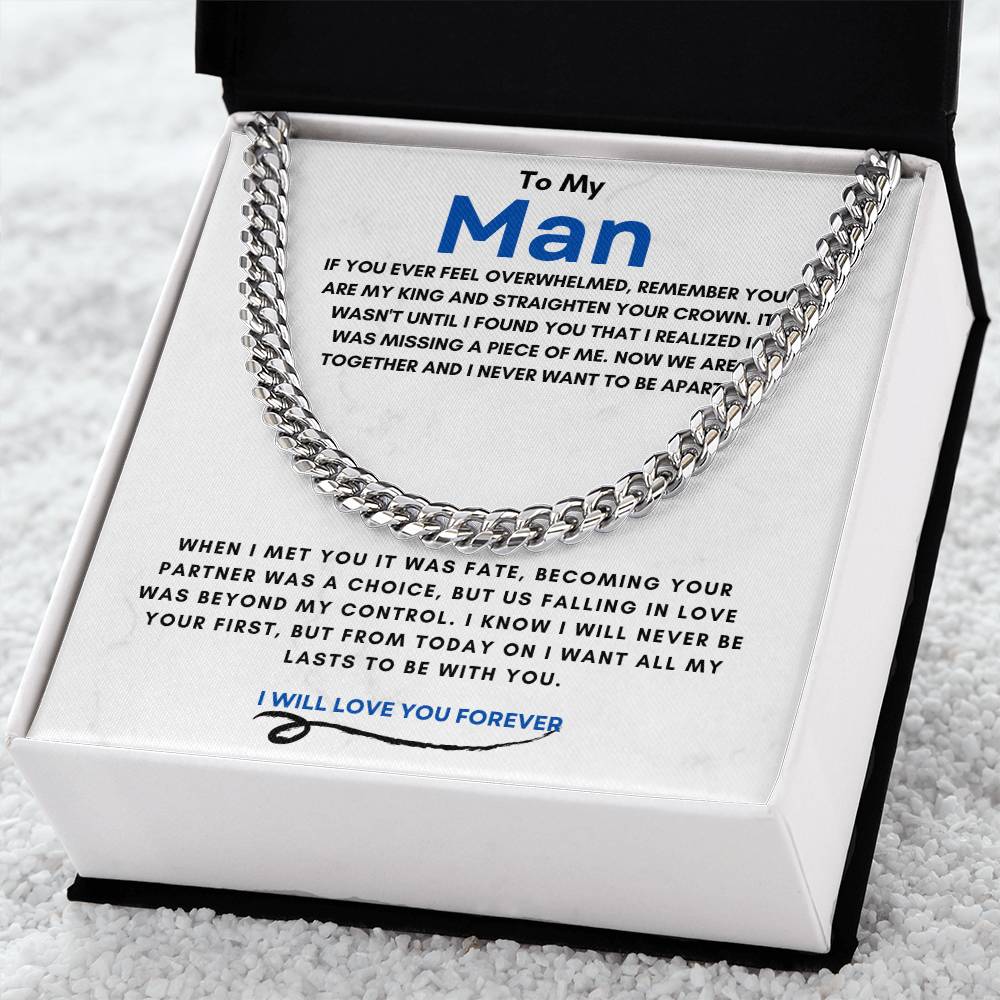 TO MY MAN | YOUR MY KING | CUBAN LINK CHAIN
