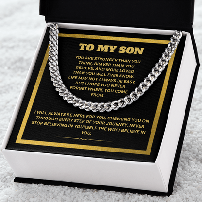 TO MY SON | CUBAN LINK CHAIN