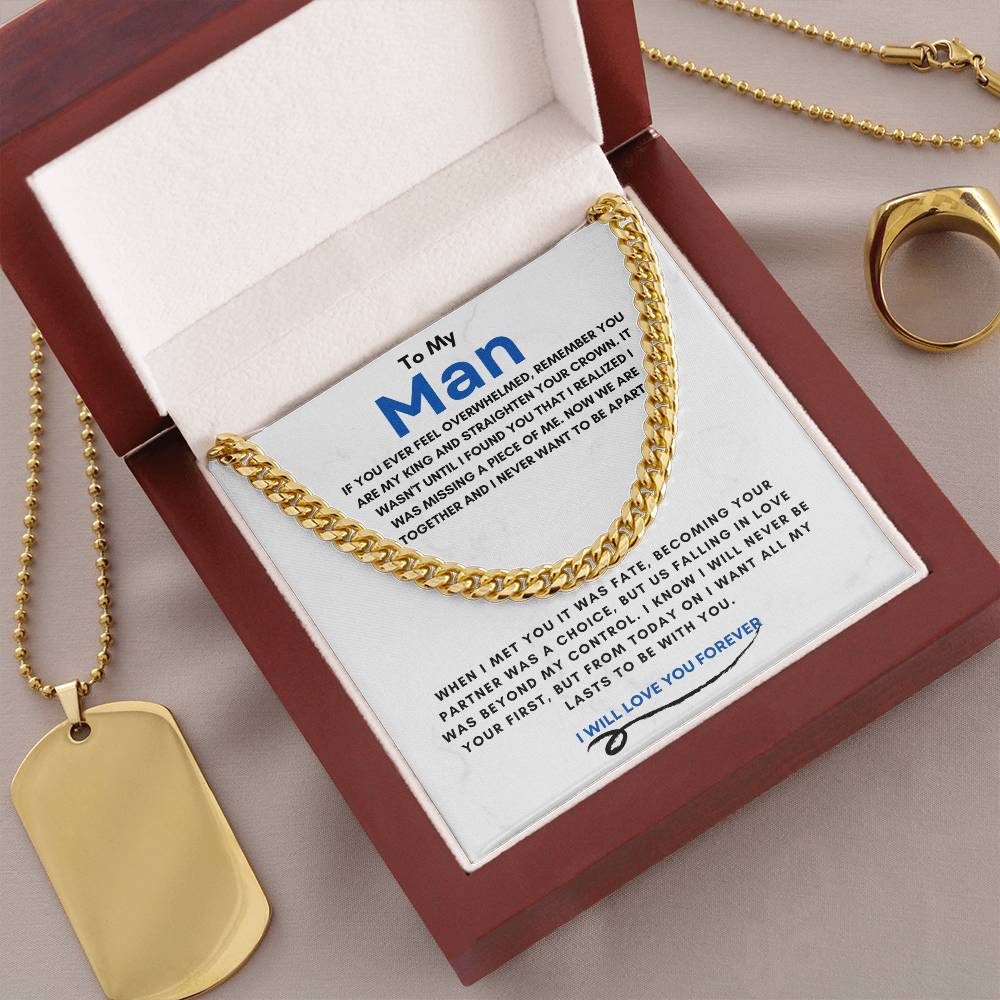 TO MY MAN | YOUR MY KING | CUBAN LINK CHAIN