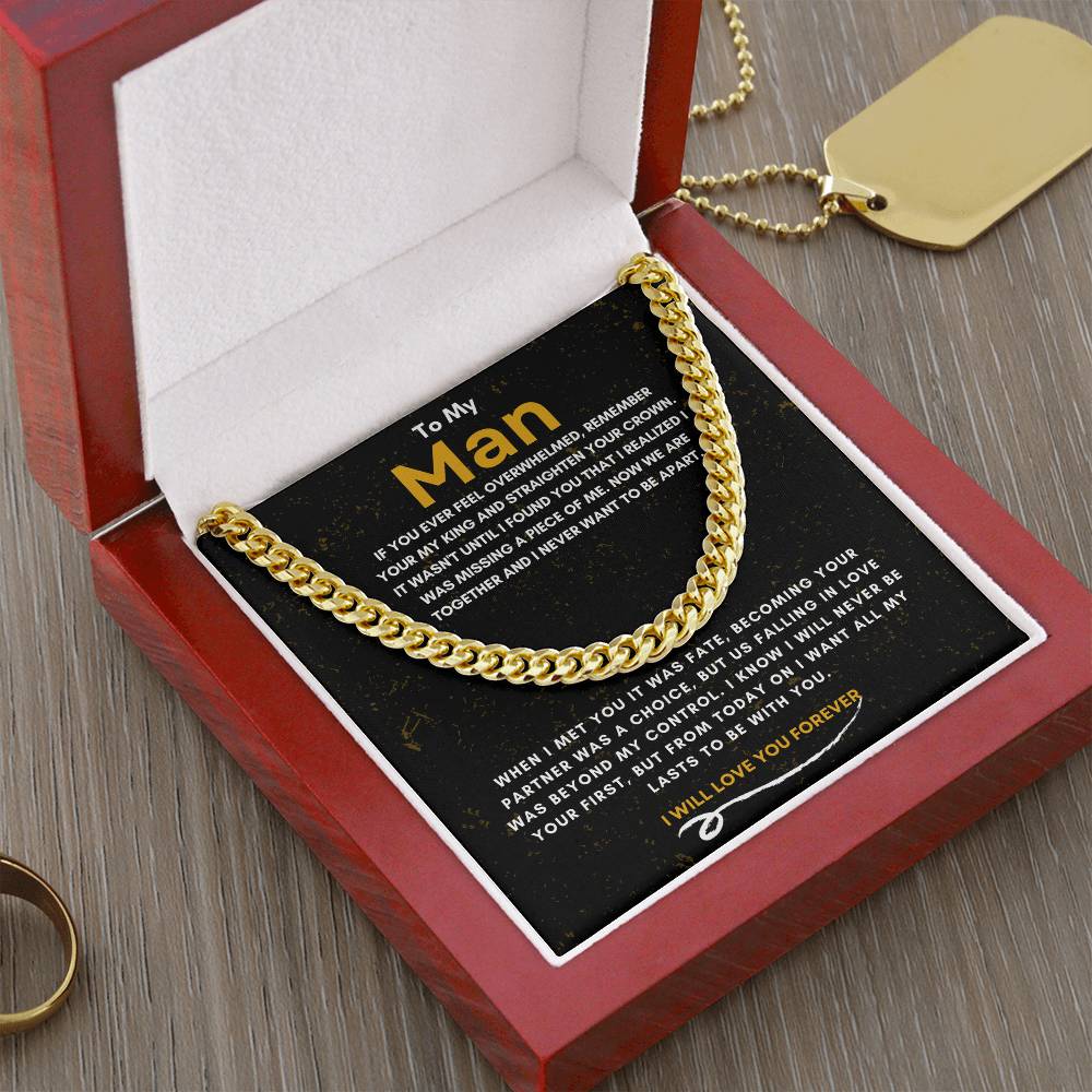 TO MY MAN | YOUR MY KING | CUBAN LINK CHAIN