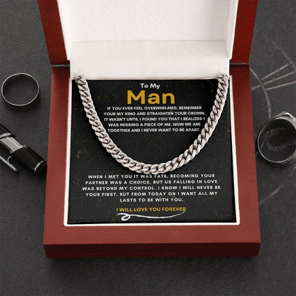 TO MY MAN | YOUR MY KING | CUBAN LINK CHAIN