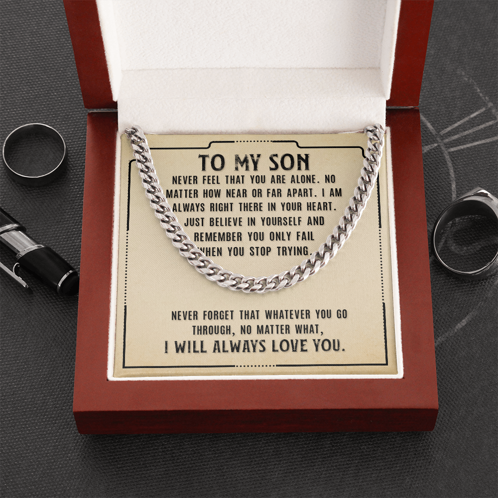 TO MY SON | I WILL ALWAYS LOVE YOU | CUBAN LINK CHAIN