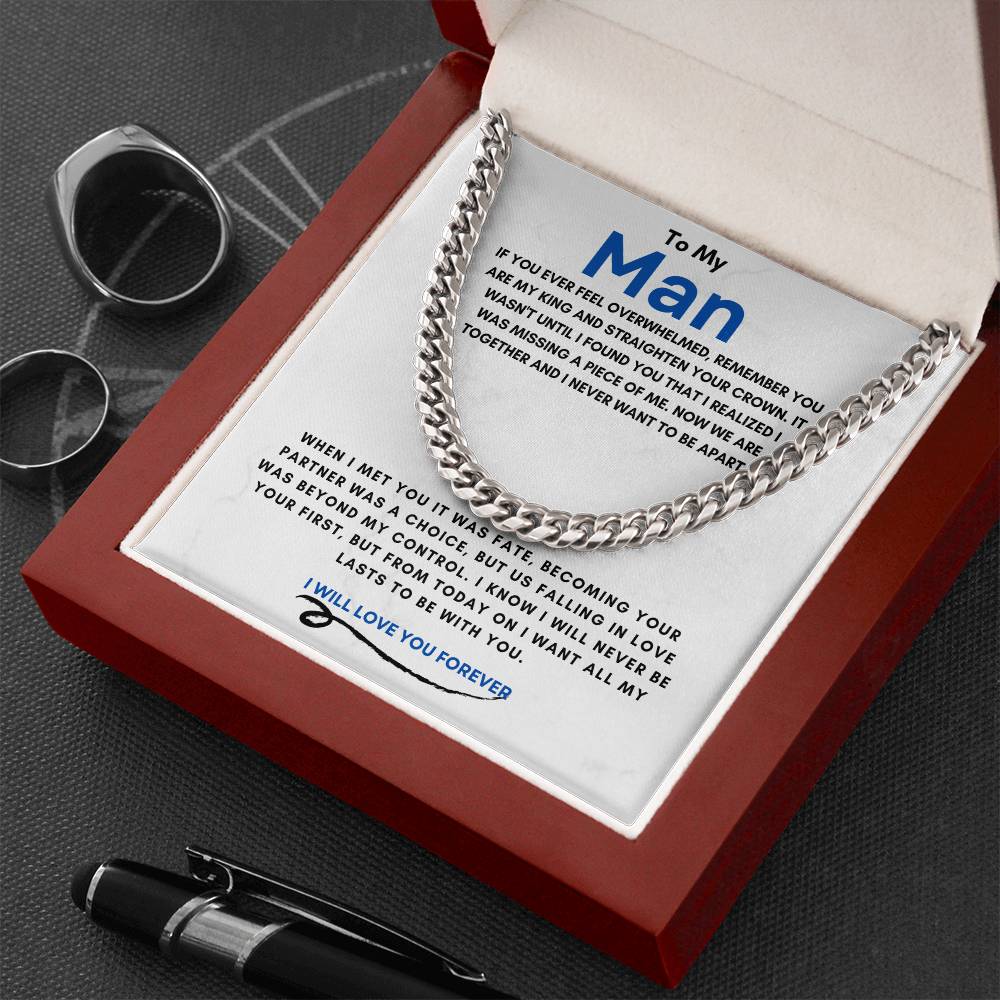 TO MY MAN | YOUR MY KING | CUBAN LINK CHAIN