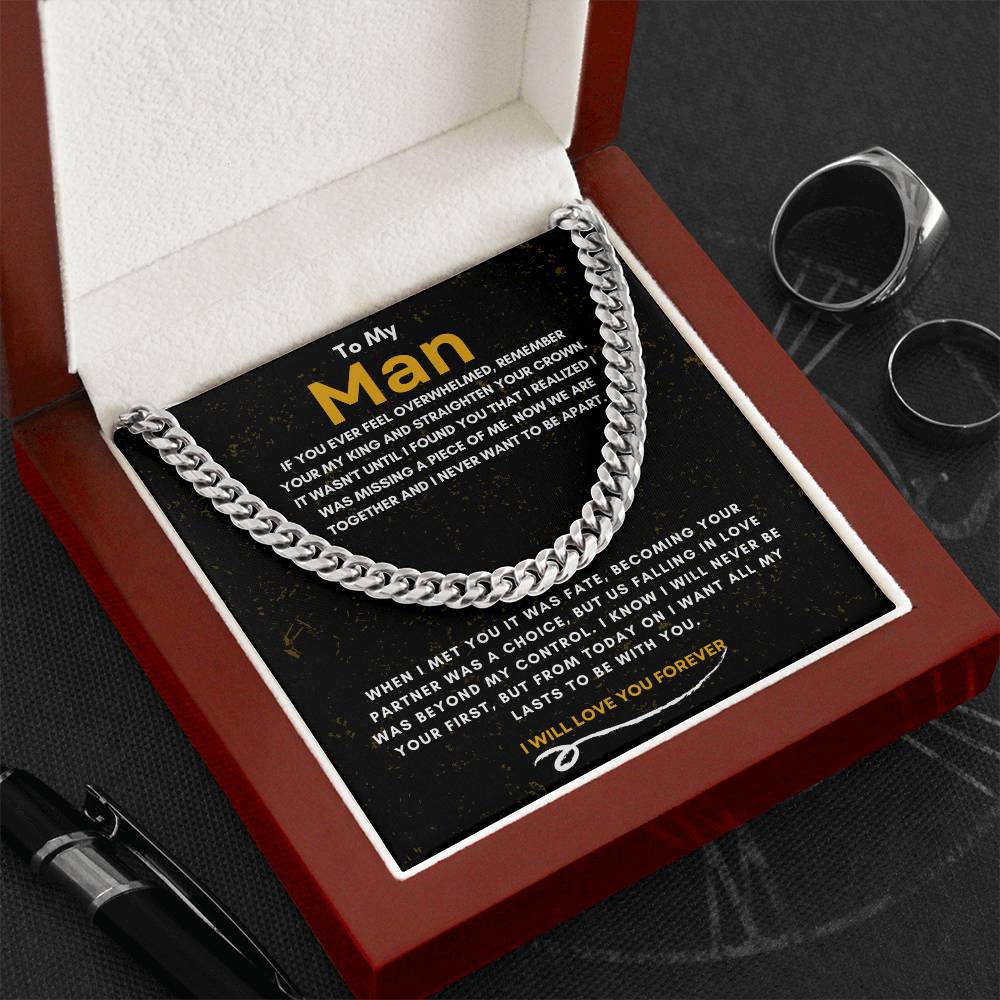 TO MY MAN | YOUR MY KING | CUBAN LINK CHAIN
