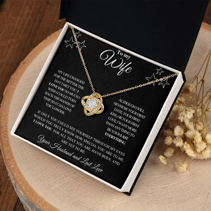 TO MY WIFE | FROM HUSBAND | LOVE KNOT NECKLACE