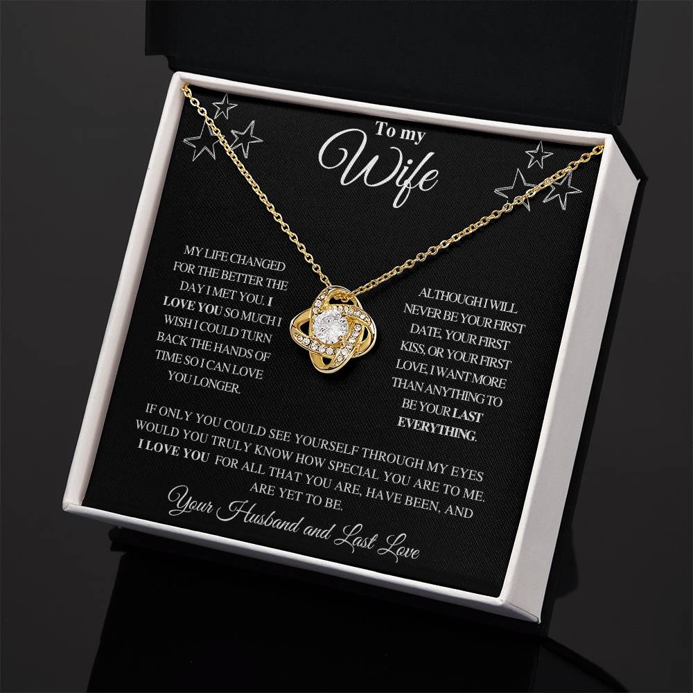 TO MY WIFE | FROM HUSBAND | LOVE KNOT NECKLACE