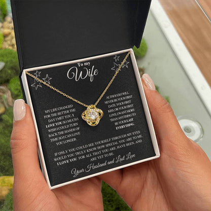 TO MY WIFE | FROM HUSBAND | LOVE KNOT NECKLACE