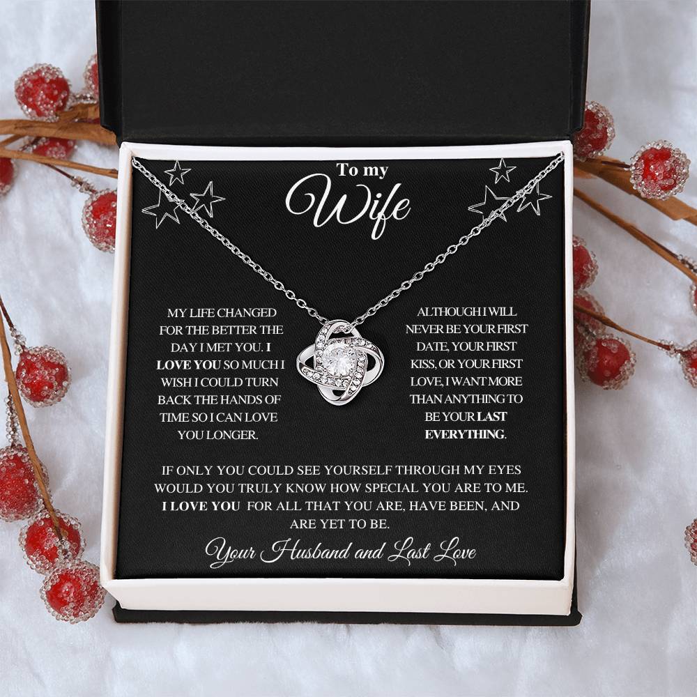 TO MY WIFE | FROM HUSBAND | LOVE KNOT NECKLACE