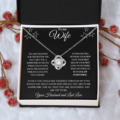 TO MY WIFE | FROM HUSBAND | LOVE KNOT NECKLACE