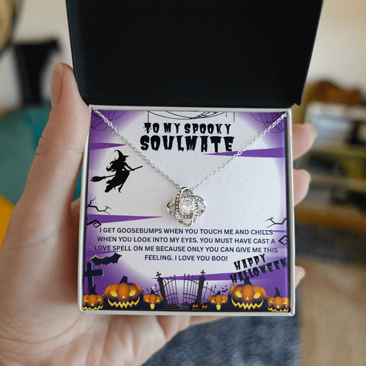 TO MY SPOOKY SOULMATE | HAPPY HALLOWEEN | LOVE KNOT NECKLACE