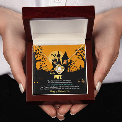 TO MY WIFE | HALLOWEEN HOUSE | LOVE KNOT NECKLACE