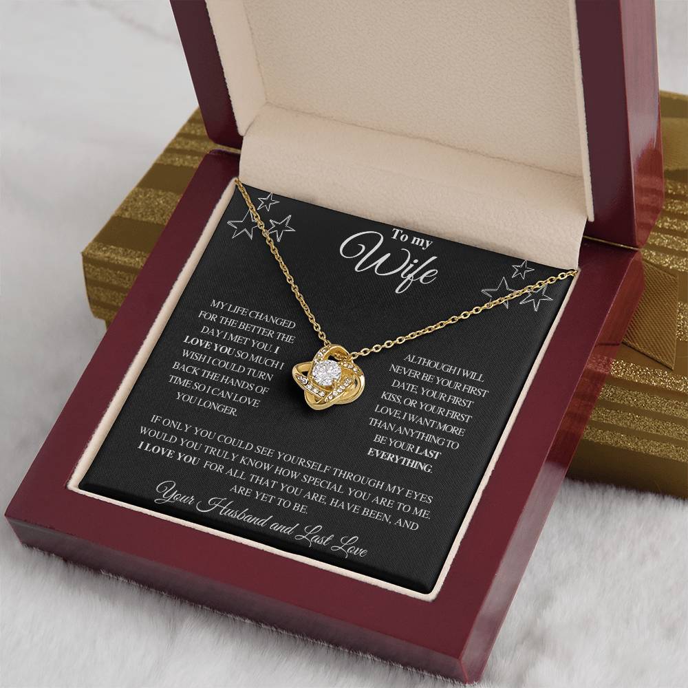 TO MY WIFE | FROM HUSBAND | LOVE KNOT NECKLACE