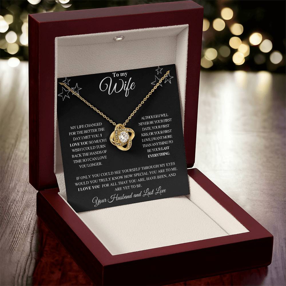 TO MY WIFE | FROM HUSBAND | LOVE KNOT NECKLACE
