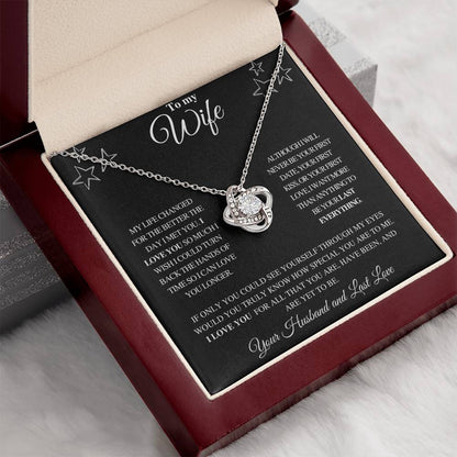 TO MY WIFE | FROM HUSBAND | LOVE KNOT NECKLACE