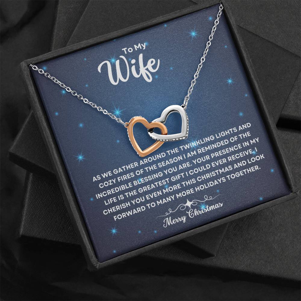 TO MY WIFE | CHRISTMAS BLUE STARS | INTERLOCKING HEARTS
