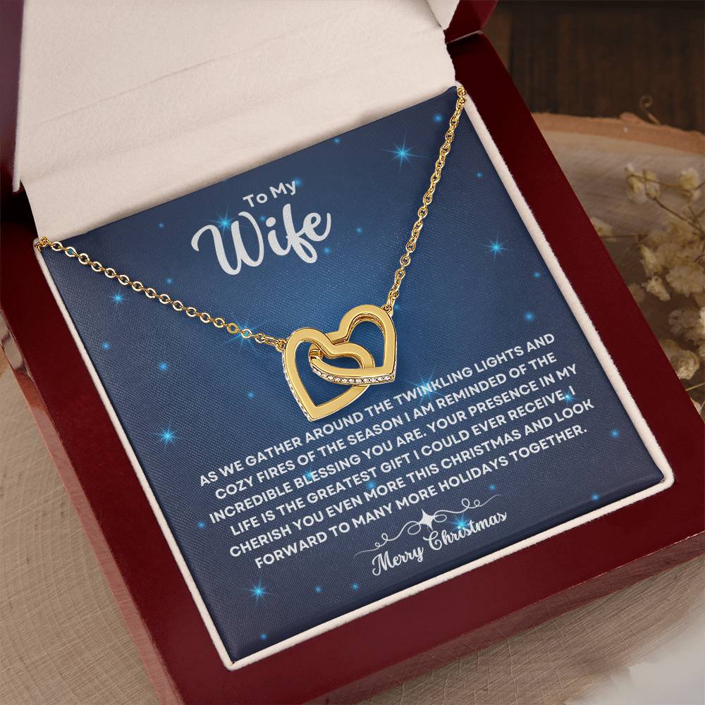 TO MY WIFE | CHRISTMAS BLUE STARS | INTERLOCKING HEARTS