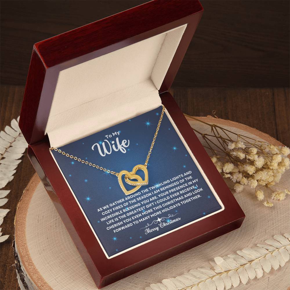 TO MY WIFE | CHRISTMAS BLUE STARS | INTERLOCKING HEARTS