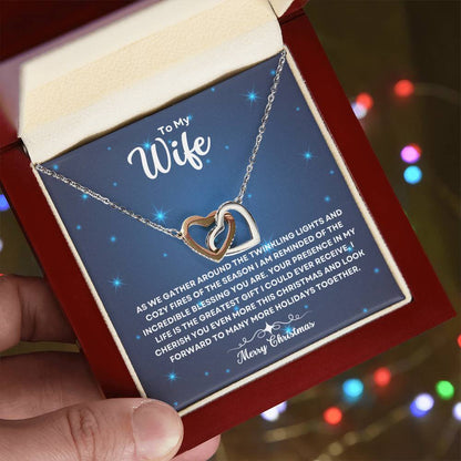 TO MY WIFE | CHRISTMAS BLUE STARS | INTERLOCKING HEARTS
