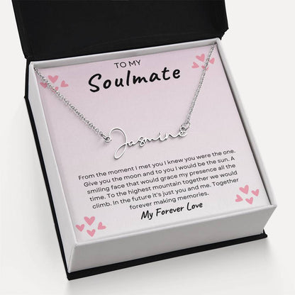 TO MY SOULMATE | TOGETHER FOREVER | SIGNATURE STYLE NAME NECKLACE