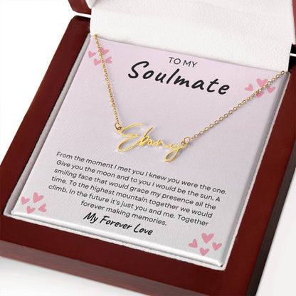 TO MY SOULMATE | TOGETHER FOREVER | SIGNATURE STYLE NAME NECKLACE