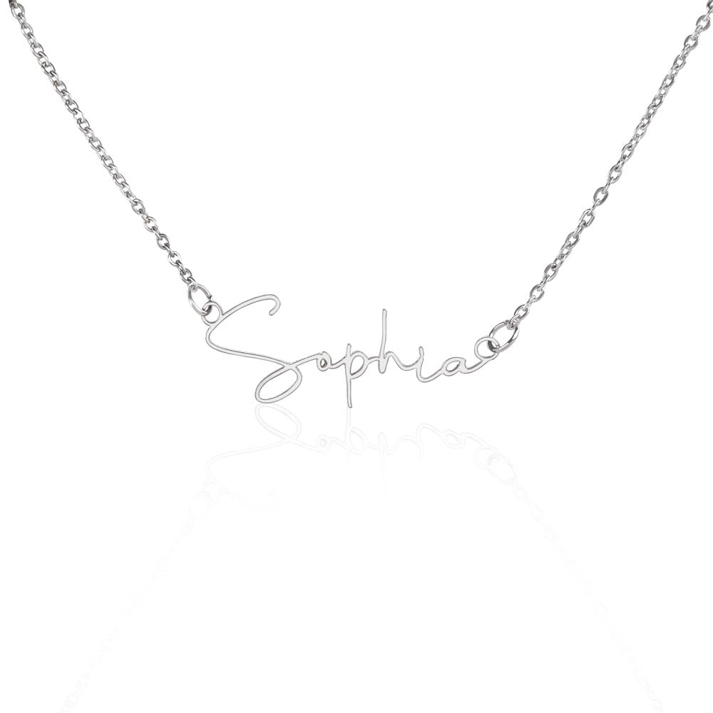 PERSONALIZED SIGNATURE STYLE NAME NECKLACE