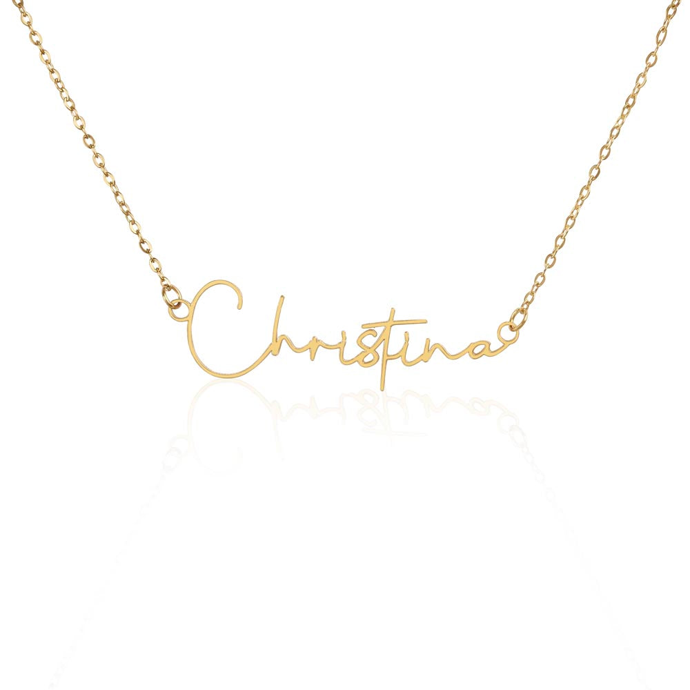 PERSONALIZED SIGNATURE STYLE NAME NECKLACE