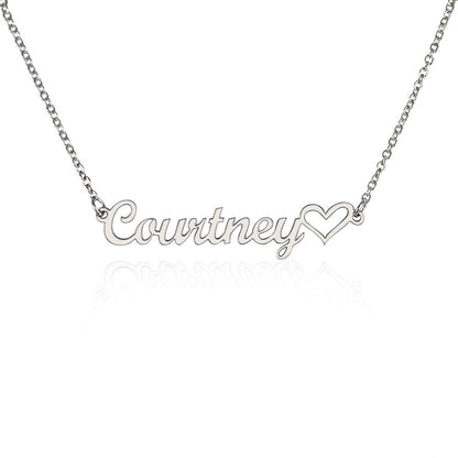 TO MY WIFE | TOGETHER FOREVER | PERSONALIZED HEART NAME NECKLACE